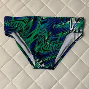 Dolfin Men's Swim Briefs - Blue and Green
